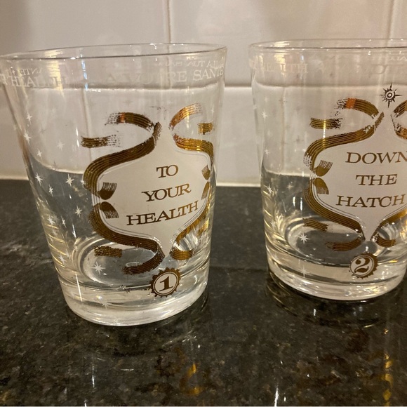 Mid Century Modern Funny Rocks Glasses - Picture 2 of 9